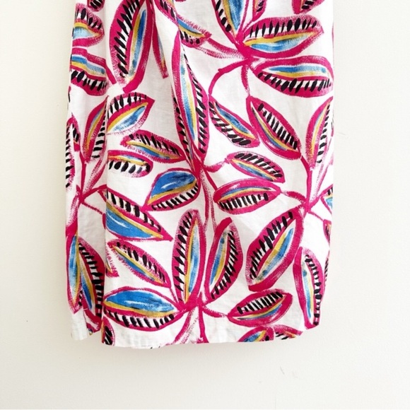 J. CREW One Shoulder Linen Blend Floral Print Dress - Picture 14 of 16